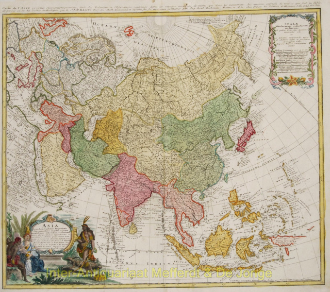 Asia map by Johann Baptist Homann