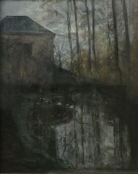 Huis bij bosvijver met eenden (Zwolle) by Siebe ten Cate