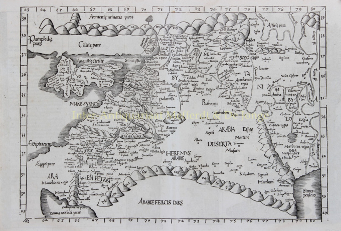 Middle East after Claudius Ptolomeus by Laurent Fries
