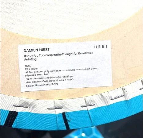 H12 - 3 - 526 Beautiful, Too-Frequently-Thoughtful Revolution Painting by Damien Hirst