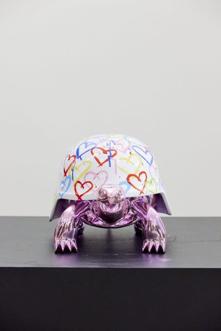 Heart Turtle Pink by Diederick Van Apple