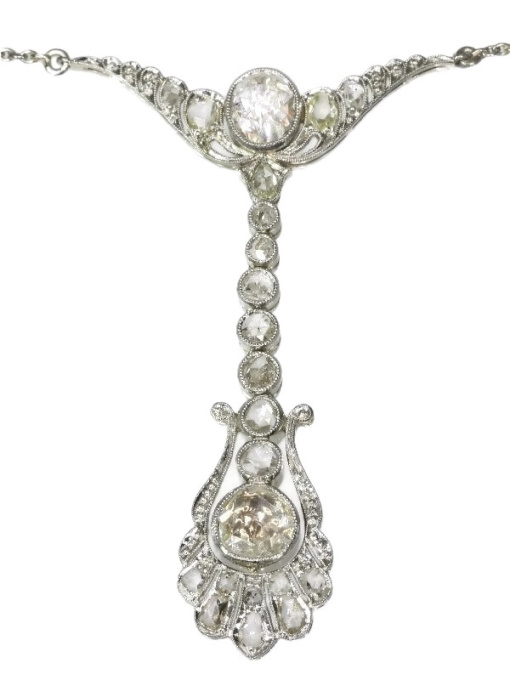 Belle Epoque diamond pendant by Dutch supplier to the court by Onbekende Kunstenaar