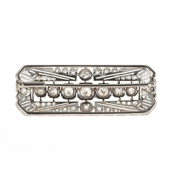 Art Deco brooch with diamonds by Artista Desconhecido