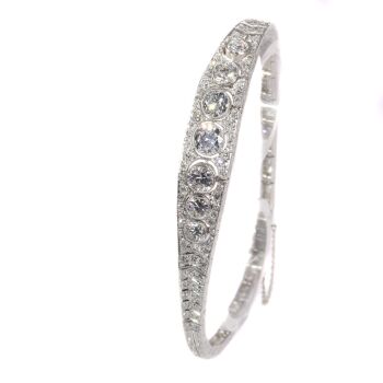 Top quality Vintage Art Deco diamond platinum bracelet by Onbekende Kunstenaar