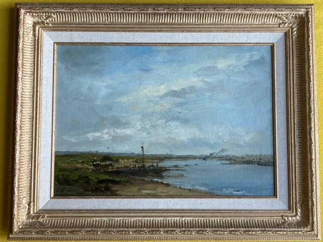 Rivierlandschap by Willem George Frederik Jansen
