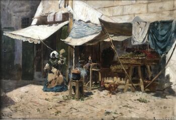 Straatje in Amalfi by Hans Wilt