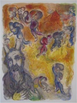 And Moses saw the burdens of his Brethren by Marc Chagall