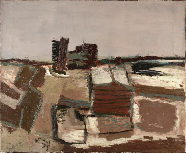 Vroege winter in Loosduinen / Early winter in Loosduinen , 1957 by Jan van Heel