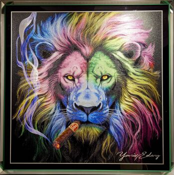Lion Colourful Sigar by Yaniv Edery