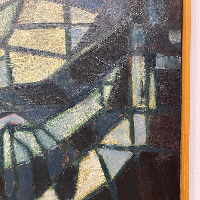 "Bergstadje", oil on canvas, 1955 by Joop Vreugdenhil