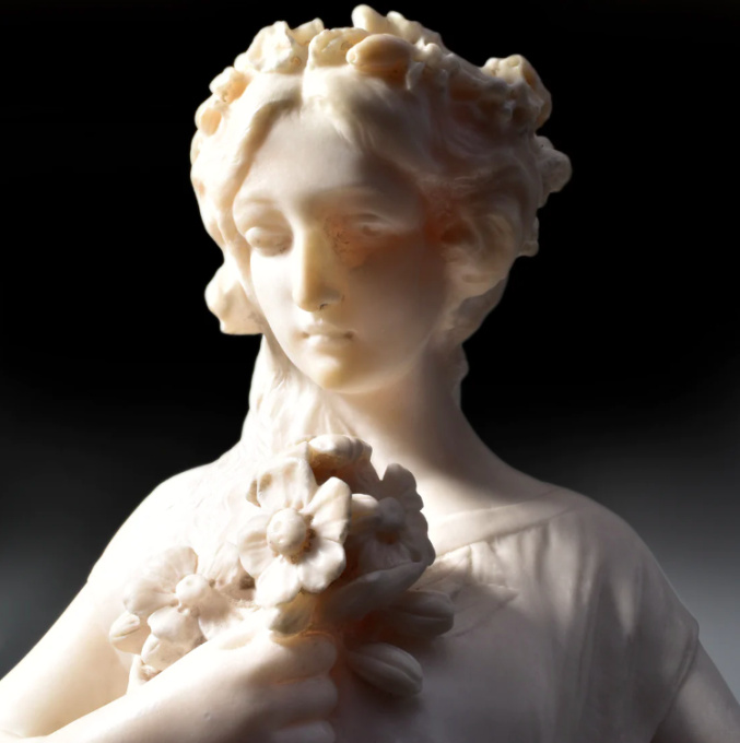 Femme fleur by Onbekende Kunstenaar