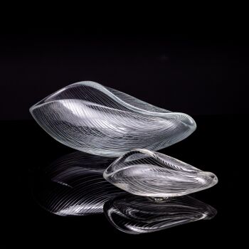 A complete set of both sizes crystal Art-Object, model 3342 – Iittala, Finland by Tapio Wirkkala
