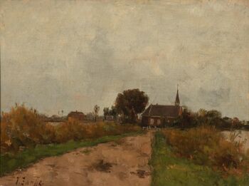 Kerklaan te Noorden by Victor Bauffe