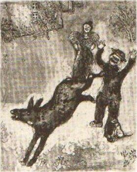 L'Ane et le Chien by Marc Chagall