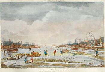 IJsgezicht met colfspelers Zantvliet (Antwerpen) by Basset