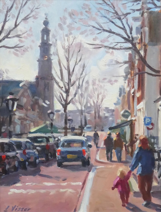 Westerkerk aan de Prinsengracht by Louis Visser