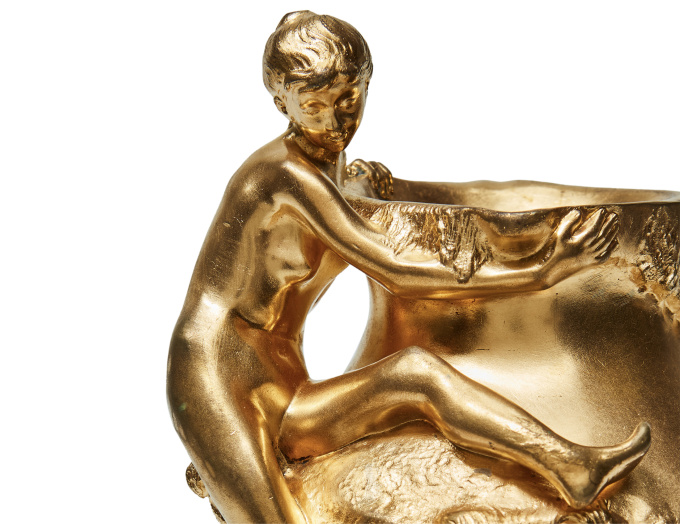 Auguste Ledru – Gilded Bronze Art Nouveau Ewer-Vase – Susse Frères, Paris by Frères Foundry Susse