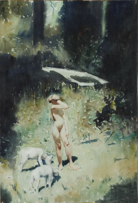 `Jonge schapen` by Cornelis Kloos