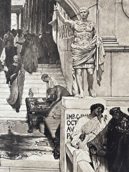 AN AUDIENCE AT AGRIPPA'S by Lawrence Alma-Tadema