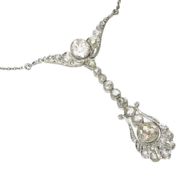 Belle Epoque diamond pendant by Dutch supplier to the court by Onbekende Kunstenaar
