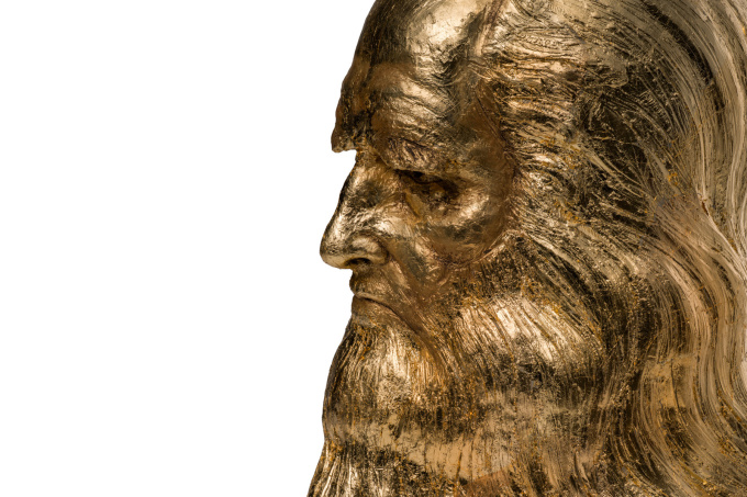 San Leonardo da Vinci - gold leaf by Eleonora Francioni Antonio Mastromarino