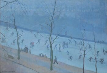 IJspret op de 'Boerenwetering' te Amsterdam by Cees Bolding