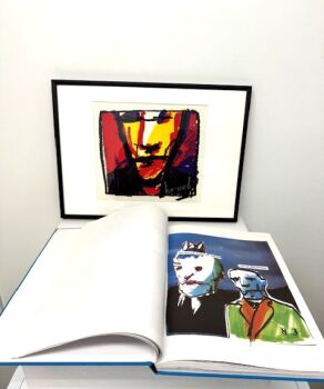 Woedend licht - vintage boek inclusief ingelijste zeefdruk by Herman Brood