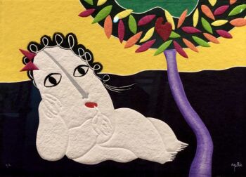 Tumbada bajo el Arbol by Juan Ripollés