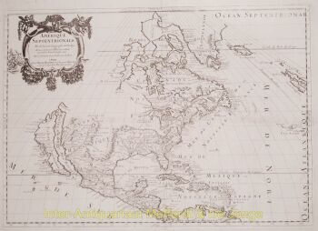 North America antique map by Sanson