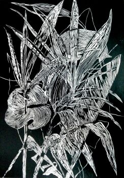 Black Leaves I by Magdalena Chmielek