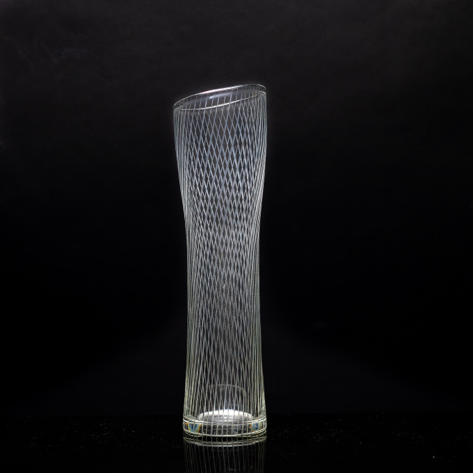 A rare crystal Art-object, model 3510 – Iittala Finland by Tapio Wirkkala