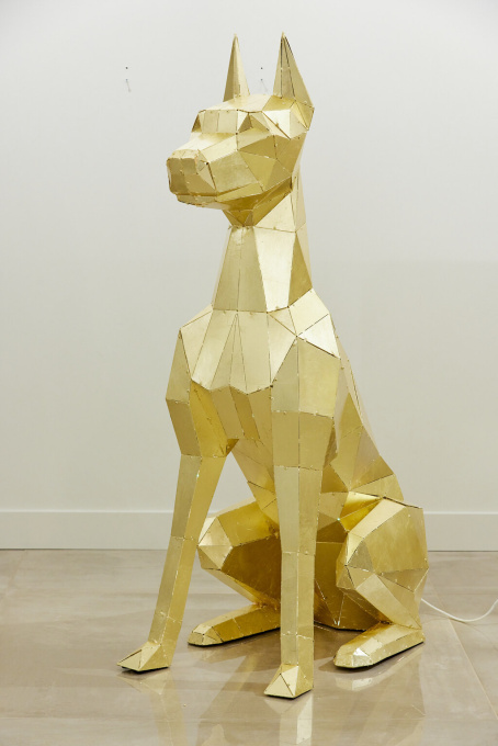 Golden Doberman by Phantom Art