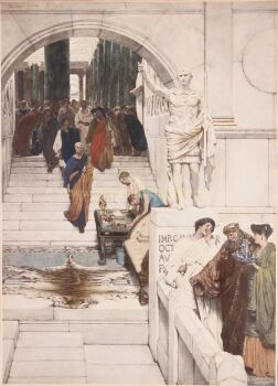 An Audience at Agrippa’s - Lawrence Alma-Tadema, 1875 by Lawrence Alma-Tadema