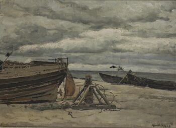 Dreigend weer boven de Oostzee by Hendrik Valk