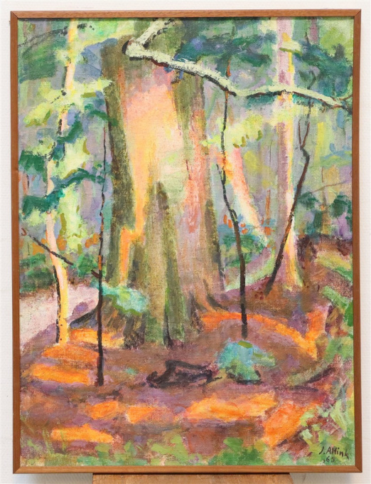 Bomen in landschap by Jan Altink