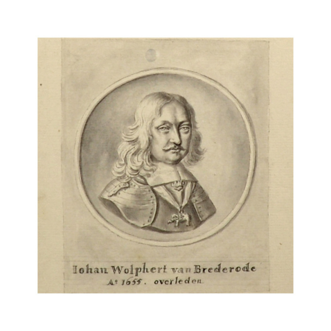  Trompe l’oeil and silver medal of Jan Wolfert van Brederode, lord of Vianen and Ameide, by Antonina Houbraken  by Unknown artist