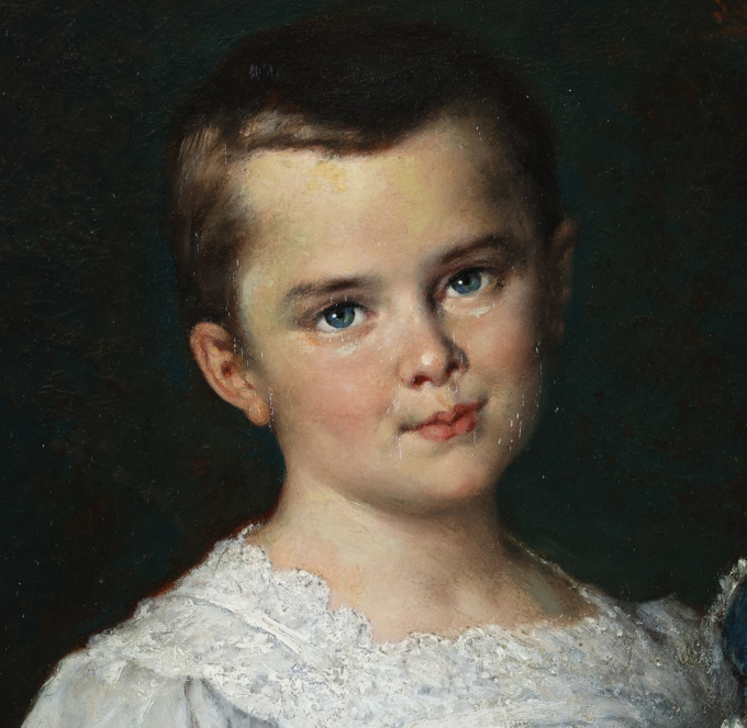 Girl with her Doll by Philip Lodewijk Jacob Frederik Sadée