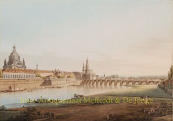 Vedute Dresden, original Aquatintaradierung by Gottlob Hammer