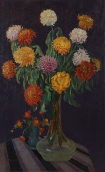 Still life with flowers by Dirk Smorenberg