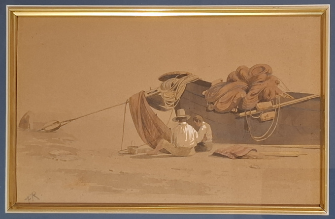 Repairing the sail by Frederik Rohde