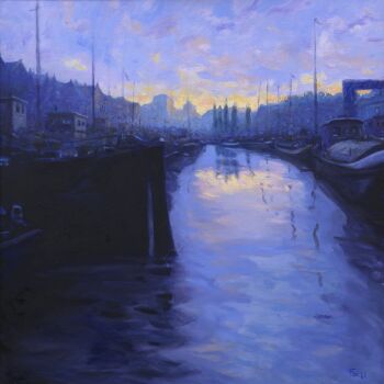 Noorderhaven in Schemering by Folkert de Graaf