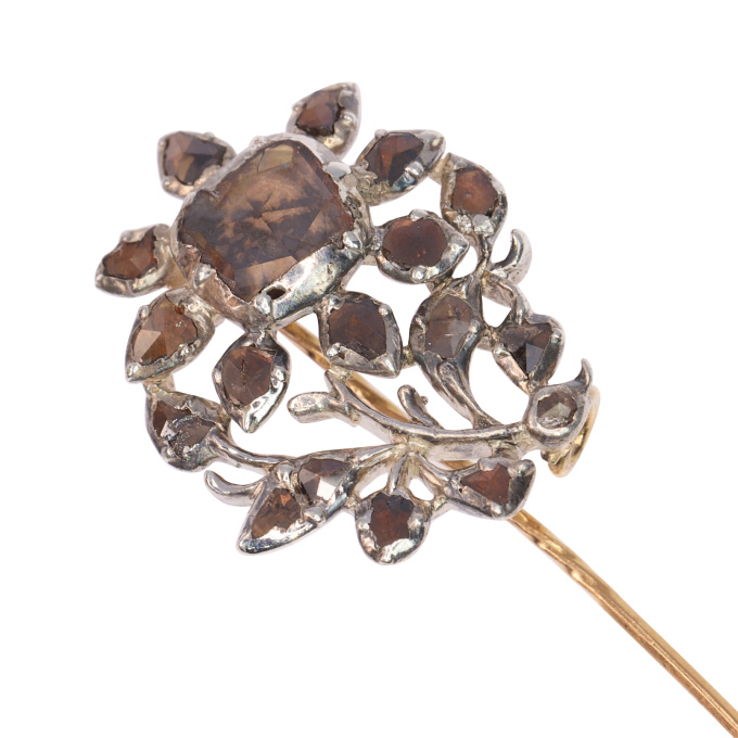 Elegance Through Ages: 1760 Rococo Diamond Pin, a Cherished Heirloom by Onbekende Kunstenaar