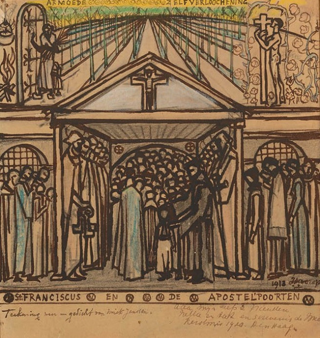 St. Franciscus en de poorten van de discipelen, Nijmegen by Jan Toorop