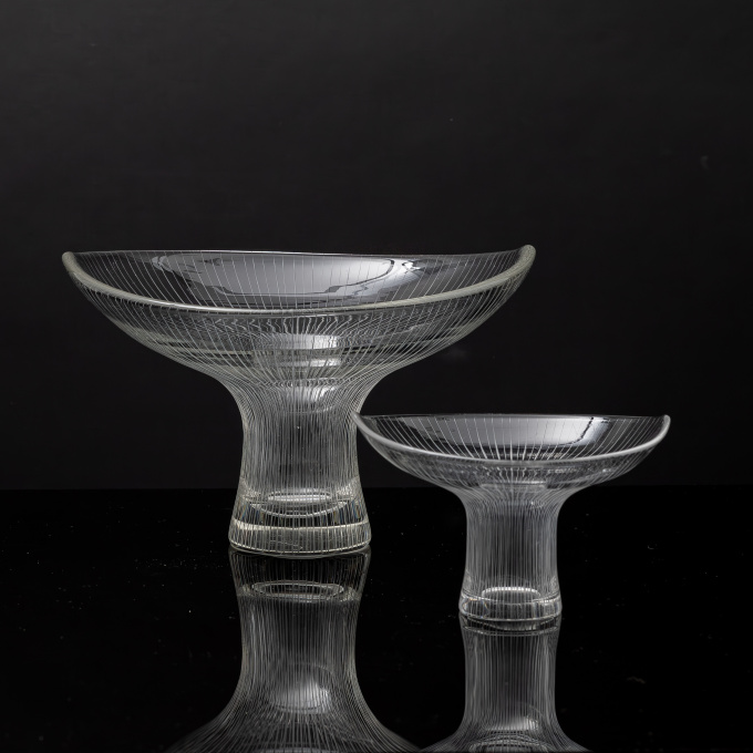 A complete set of crystal Art-object, model 3523 – Iittala Finland by Tapio Wirkkala