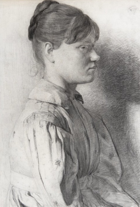 Portret van een dame by Onbekende Kunstenaar