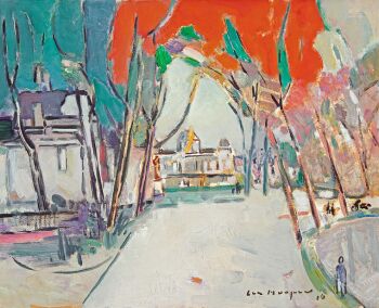 Vondelpark met paviljoen by Paul Hugo ten Hoopen