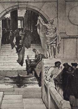AN AUDIENCE AT AGRIPPA'S by Lawrence Alma-Tadema