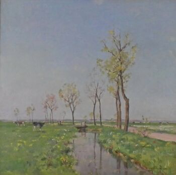 Vroeg voorjaar in de polder by Cornelis Vreedenburgh
