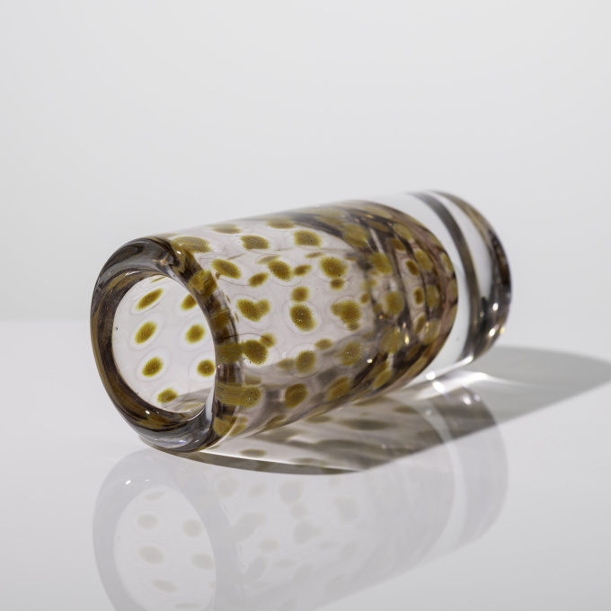 A unique pink, amber and clear glass Art-object – Kosta Glasbruk, Sweden 1960’s by Vicke Lindstrand