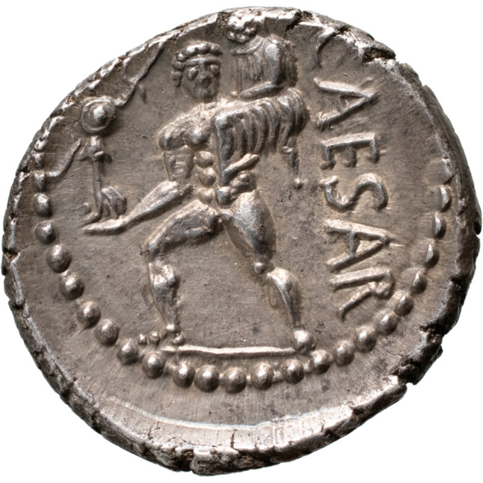 AR Denarius Julius Caesar by Artiste Inconnu